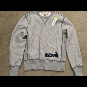 SoulCycle x Champion sweatshirt, M, NWT, grey
